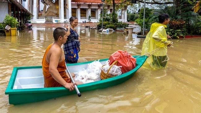 Korban Tewas Banjir Thailand Capai 12 Orang, 430 Ribu KK Terdampak