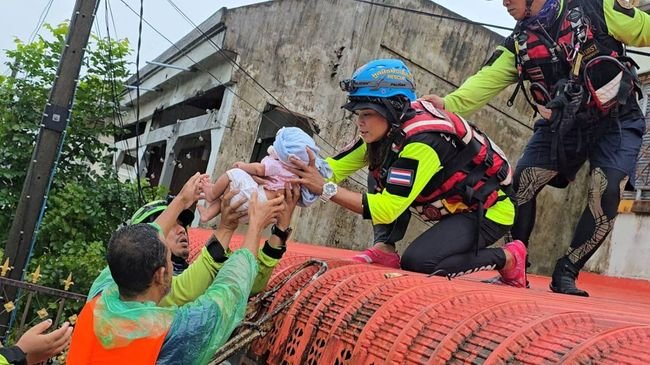 Banjir Tenggelamkan Thailand Selatan, 9 Tewas