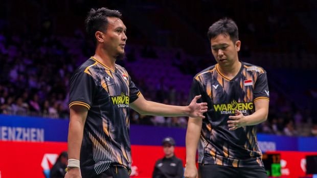 Mohammad Ahsan/Hendra Setiawan saat tampil di China Masters. (Arsip PBSI)