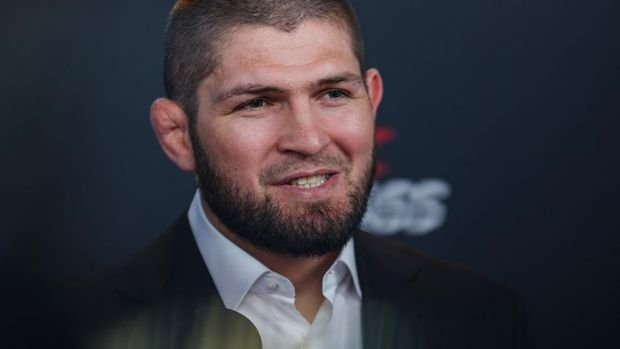 LAS VEGAS, NEVADA - JUNE 30: Former UFC welterweight champion Khabib Nurmagomedov walks the red carpet prior to the UFC Hall of Fame Class of 2022 Induction Ceremony at T-Mobile Arena on June 30, 2022 in Las Vegas, Nevada.   Carmen Mandato/Getty Images/AFP (Photo by Carmen Mandato / GETTY IMAGES NORTH AMERICA / Getty Images via AFP)