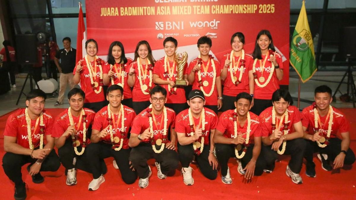 Pahlawan Badminton Tiba di Indonesia Usai Juara BAMTC