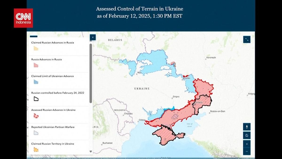 Melihat Peta Perubahan Wilayah Ukraina usai Invasi Rusia